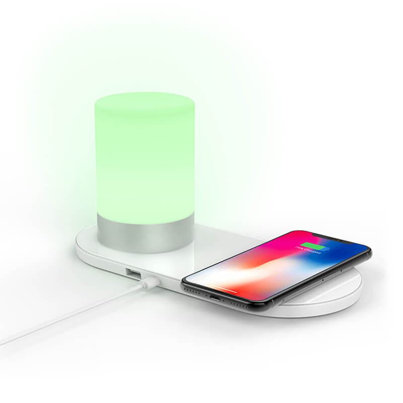 ワイヤレス充電ステーション（iPhoneまたはAndroid携帯電話）のRGBランプ